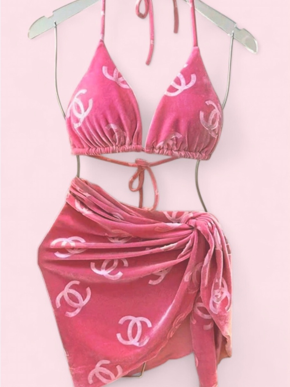 🆕* 👙 CHANEL • (3PC Set) CC Bikini + Cover - Small 👙